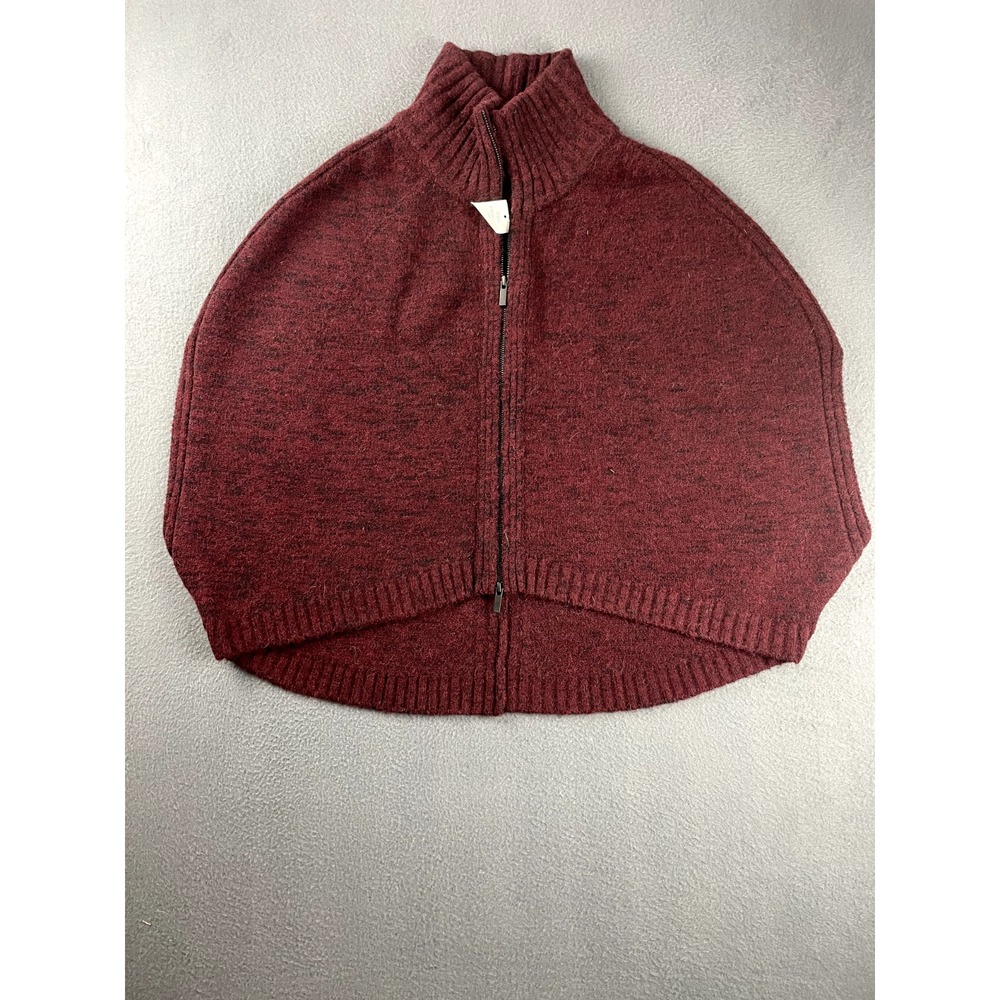 NWT Banana Republic Sweater Womens M Red‎ Caplet Full Zip Knit Wool Alpaca Blend